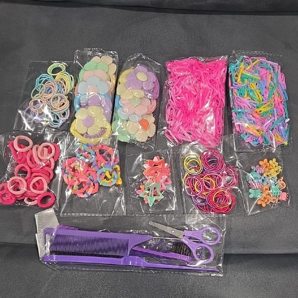 889 pcs Colorful Hair Accessories Set